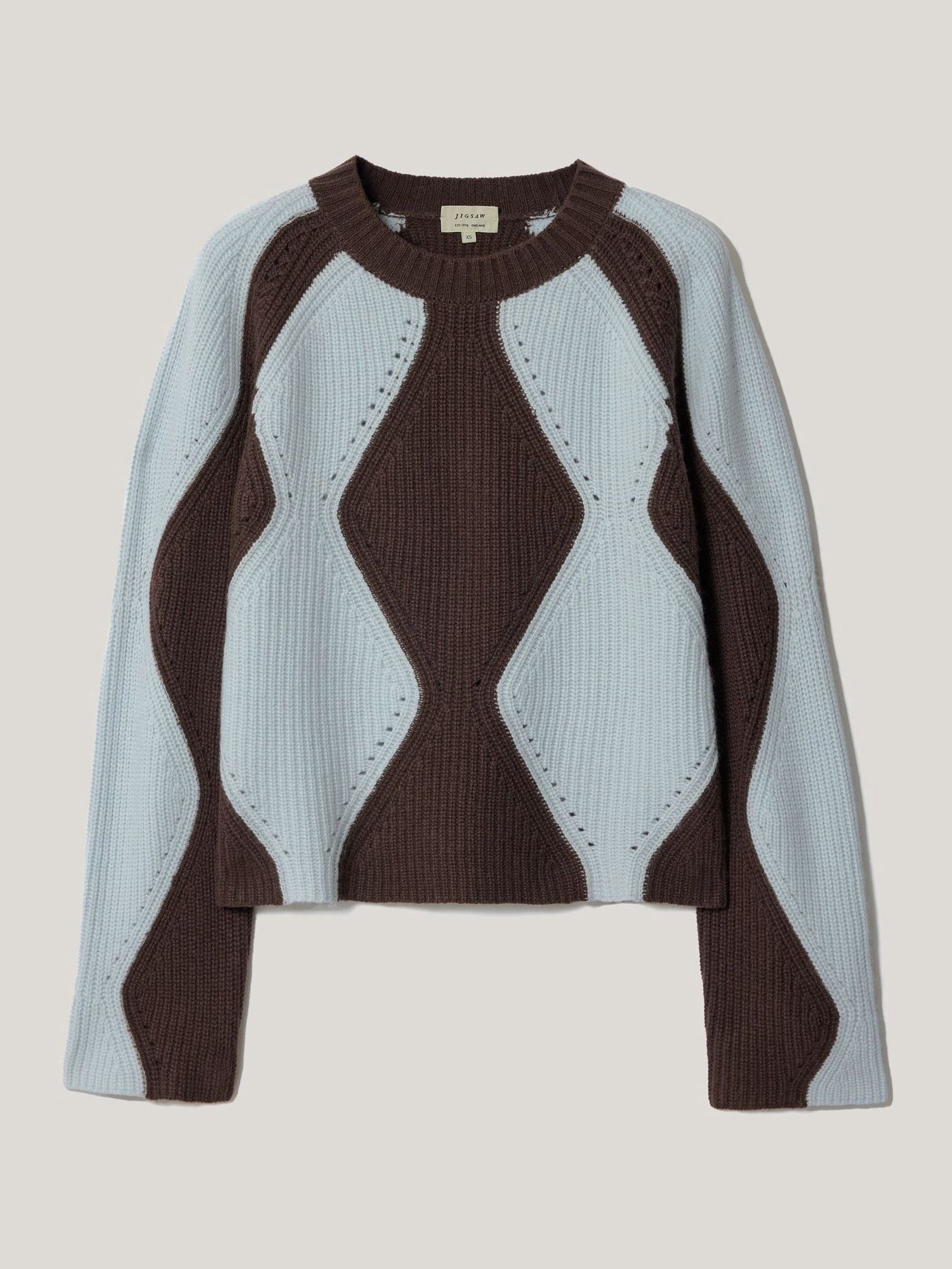 Buy Jigsaw Brown Argyle Diamond Jumper from the Next UK online shop