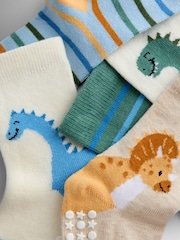 JoJo Maman Bébé Multi 5-Pack Dino Socks - Image 7 of 7