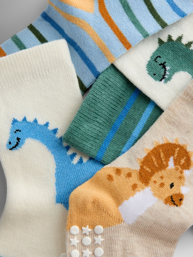 JoJo Maman Bébé Multi 5-Pack Dino Socks - Image 7 of 7 JoJo Maman Bébé Multi 5-Pack Dino Socks - Image 7 of 7