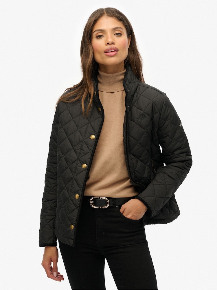 Superdry Black Estate Country Liner Jacket - Image 1 of 8
