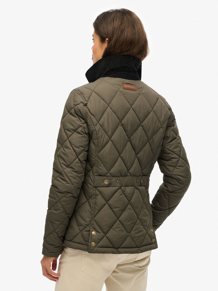 Superdry Brown Cord Trimmed Liner Jacket - Image 2 of 8