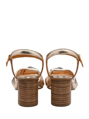 Ravel Knotted Front T Bar Block Heel Leather Sandals - Bild 3 von 4