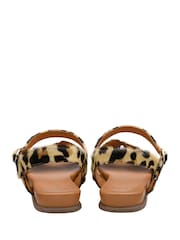 طبعات حيوانات - Ravel Interwoven Footbed Leather Sandals - صورة 3 من 4