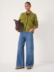 Hush Green Bobbie Shirt Shacket With Wool - Image 2 of 5