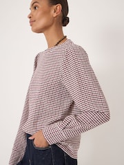 Hush Red Emily Gingham Puff Sleeve Blouse - Image 5 of 6