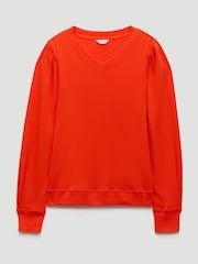 Hush Orange Emily V-Neck Puff Sleeve Top - Image 1 of 1