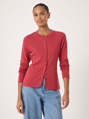 Hush Red Button Detail Jersey Cardigan - Image 1 of 6