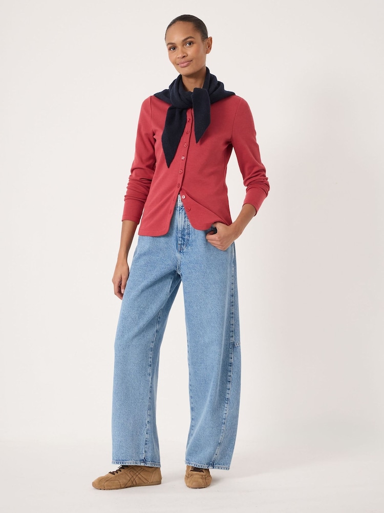 Hush Red Button Detail Jersey Cardigan - Image 2 of 6