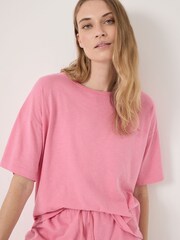 Hush Pink Darian Jersey Short Pyjamas Set - Image 3 of 5