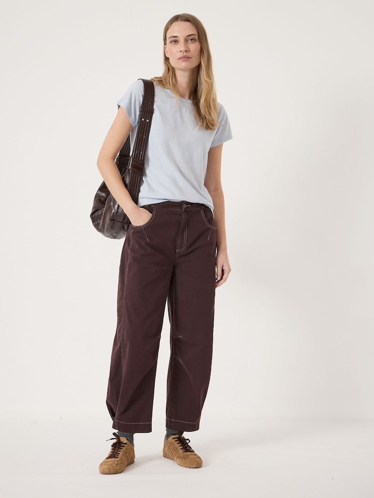 Hush Blue Slim Fit Slub Crew Neck T-Shirt - Image 2 of 5 Hush Blue Slim Fit Slub Crew Neck T-Shirt - Image 2 of 5