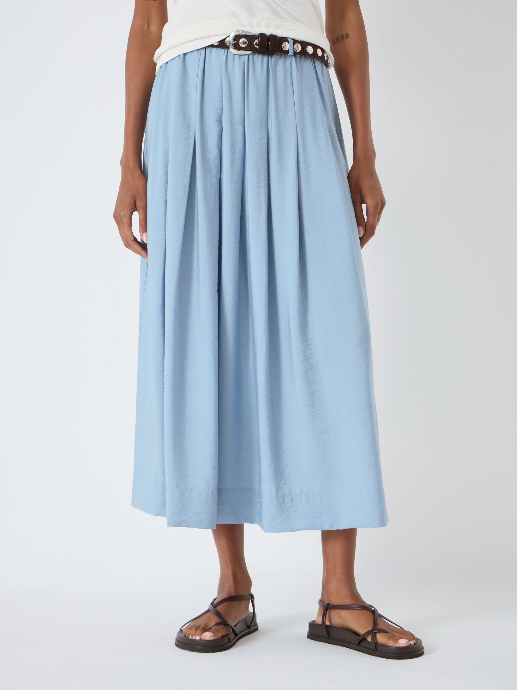 Buy Hush Light Blue Ivy Pleated Midi Skirt from Next USA