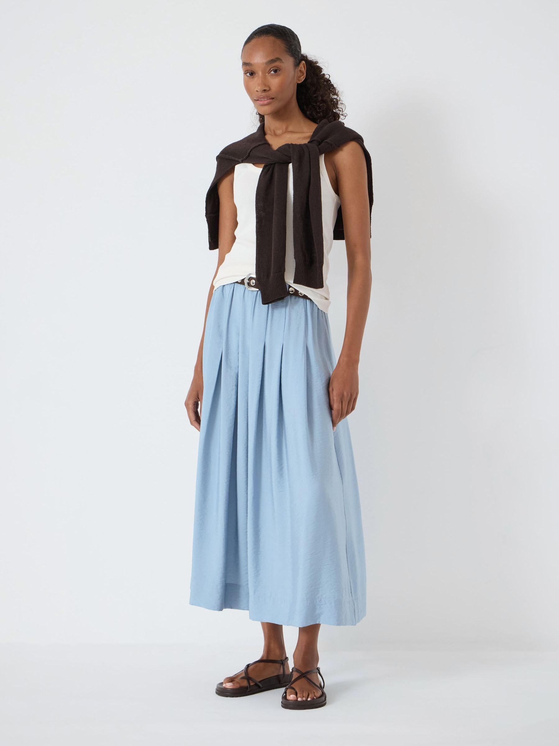 Buy Hush Light Blue Ivy Pleated Midi Skirt from Next USA