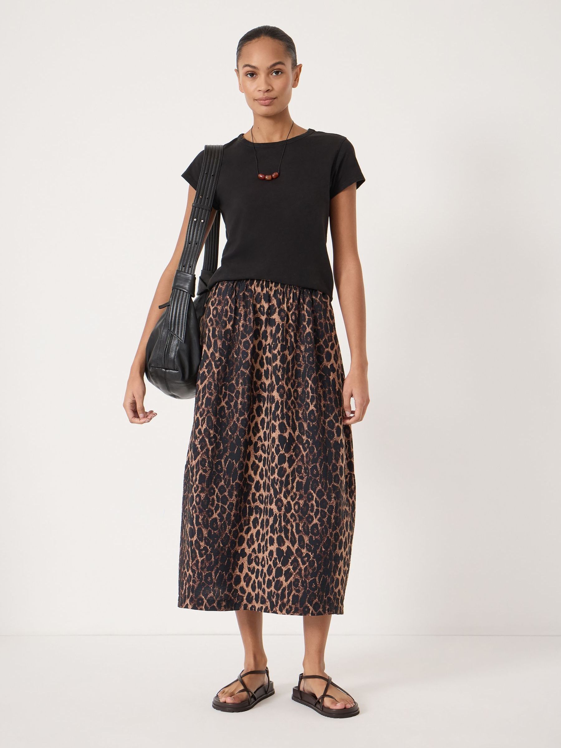Buy Hush Brown Liddie Air Flow Barrel Midi Skirt from Next USA