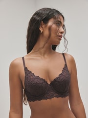 Chocolate Brown/Navy/Light Pink - Lace Ultimate Comfort Bras 3 Pack - صورة 4 من 27