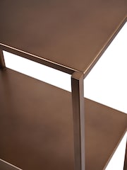Libra Interiors Brushed Satin Brooks Console Brushed Champagne Table - Image 5 of 7