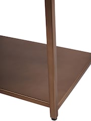 Libra Interiors Brushed Satin Brooks Console Brushed Champagne Table - Image 6 of 7