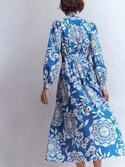 Plavo - Boden Alexa Long Sleeve Midi Dress - Slika 2 od 6