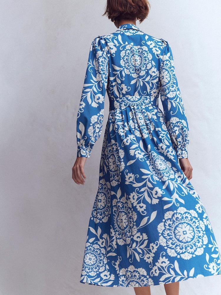 Plavo - Boden Alexa Long Sleeve Midi Dress - Slika 2 od 6