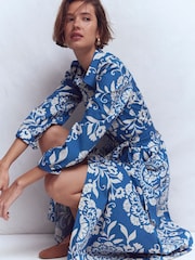 Plavo - Boden Alexa Long Sleeve Midi Dress - Slika 4 od 6