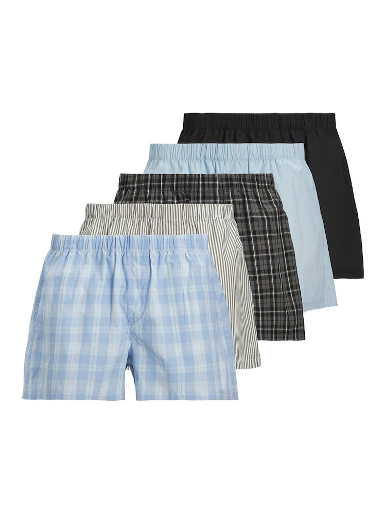 JACK & JONES Grey Boxers 5 Pack - Image 1 of 7 JACK & JONES Grey Boxers 5 Pack - Image 1 of 7