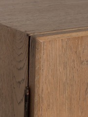 Barker and Stonehouse Brown Fluted Reclaimed Wood 2 Doors Cabinet - Image 4 of 6