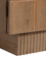 Barker and Stonehouse Brown Fluted Reclaimed Wood 2 Doors Cabinet - Image 5 of 6