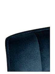 Barker and Stonehouse Blue Velvet Swivel Dining Chair - Image 4 of 6