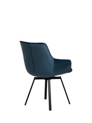 Barker and Stonehouse Blue Velvet Swivel Dining Chair - Image 6 of 6
