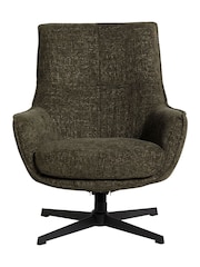 Barker and Stonehouse Green Fabric Swivel Armchair - Image 3 of 6