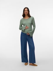 Mamalicious Maternity Long Sleeve Scoop Neck Top - Image 3 sur 6