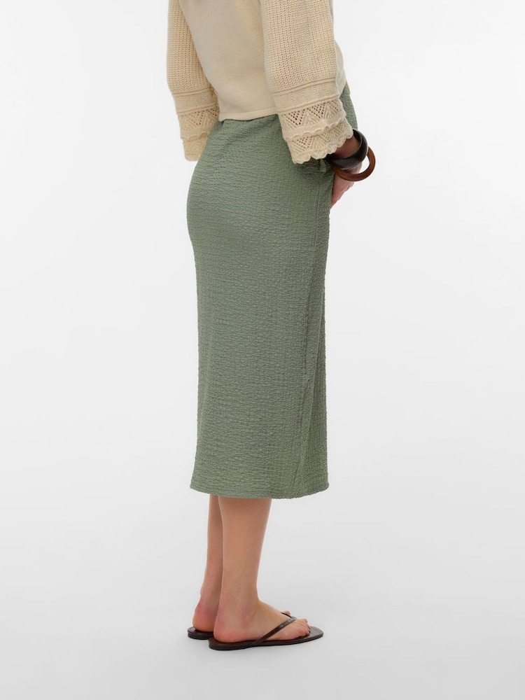 Mamalicious Green Maternity Jersey Midi Skirt - Image 2 of 3