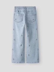 Name It Blue Wide Leg Heart Embroided Jeans - Image 2 of 4