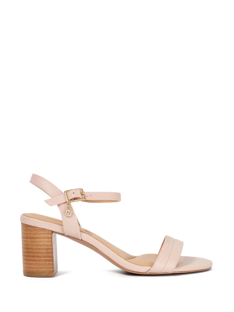 Dune London Natural Jaycie Block Heeled Sandals - Image 2 of 6 Dune London Natural Jaycie Block Heeled Sandals - Image 2 of 6
