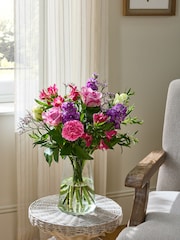 Rose, Carnation and Stocks Mixed Pastel Fresh Flower Letterbox Bouquet - Image 1 of 7