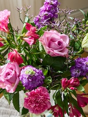 Rose, Carnation and Stocks Mixed Pastel Fresh Flower Letterbox Bouquet - Image 2 of 7