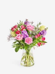 Rose, Carnation and Stocks Mixed Pastel Fresh Flower Letterbox Bouquet - Image 3 of 7