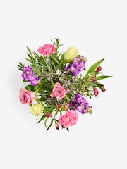Rose, Carnation and Stocks Mixed Pastel Fresh Flower Letterbox Bouquet - Image 4 of 7