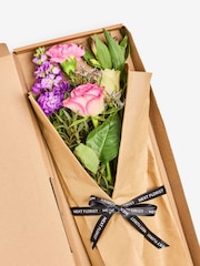 Rose, Carnation and Stocks Mixed Pastel Fresh Flower Letterbox Bouquet - Image 6 of 7
