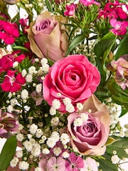 Rose, Carnation and Stocks Mixed Pastel Fresh Flower Letterbox Bouquet - Image 7 of 7