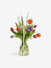 Pink/Purple Spring Mix Fresh Flower Letterbox Bouquet - Image 3 of 4