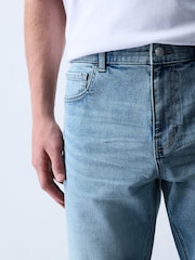 Light Blue Slim Fit Essential Stretch Jeans - Image 5 of 11