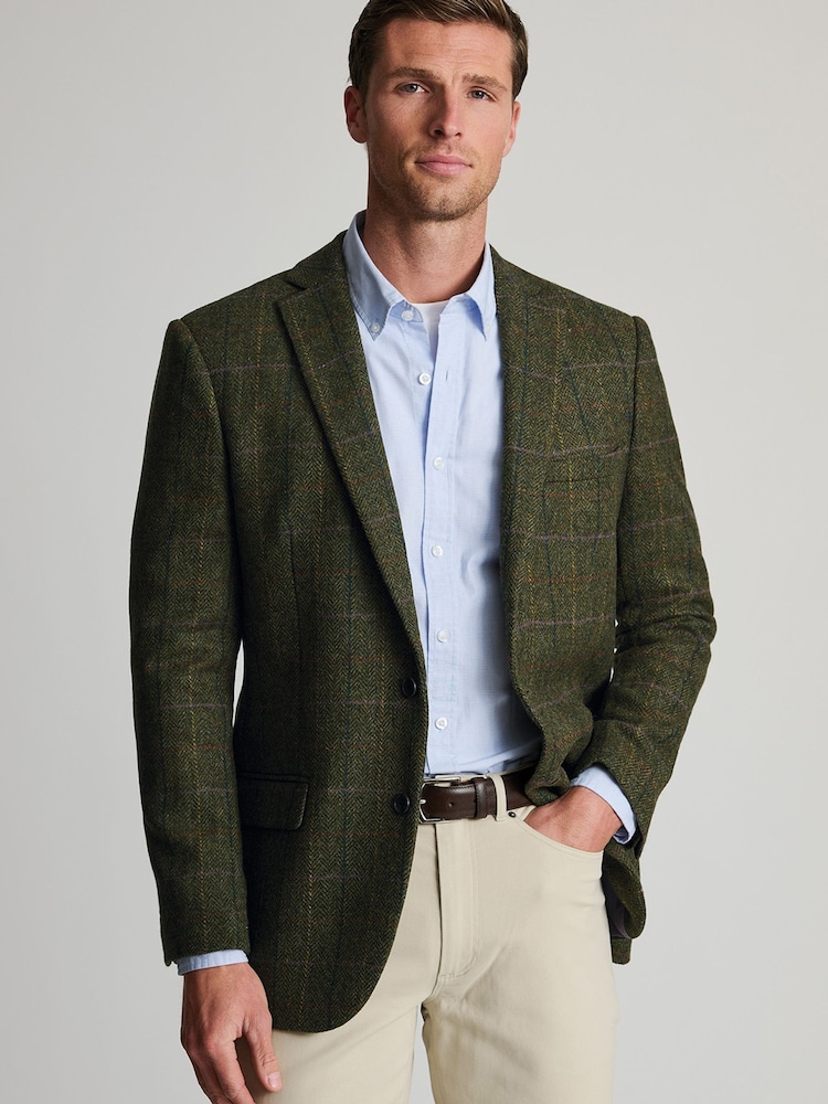 Brook Taverner Green Check British Wool Jacket - Image 2 of 6