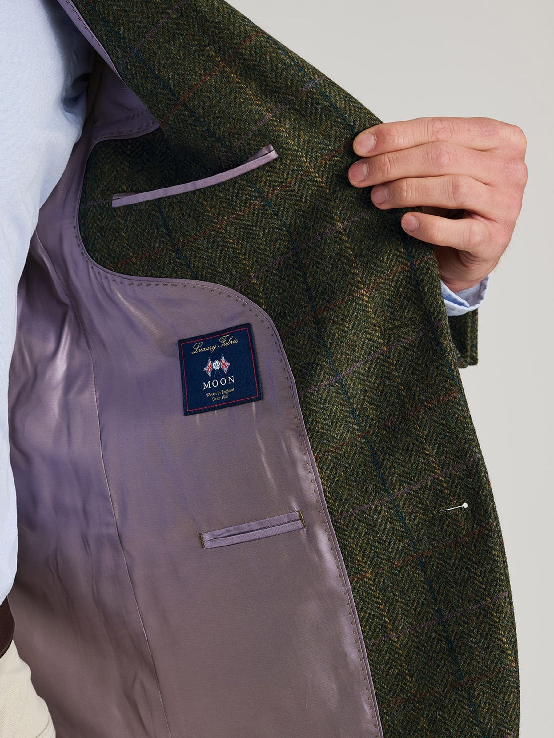 Buy Brook Taverner Green Check British Wool Jacket from Next USA