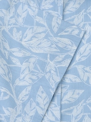 Brook Taverner Grey Botanical Print Slub Cotton Short Sleeve Shirt - Image 5 of 5