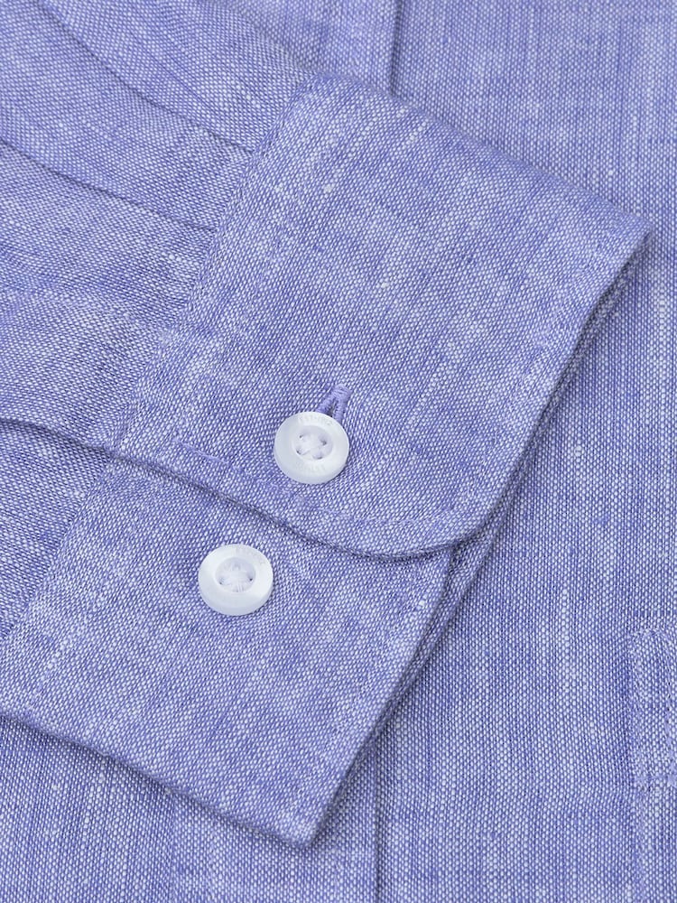 Brook Taverner Light Blue Pure 100% Linen Shirt - Image 7 of 7 Brook Taverner Light Blue Pure 100% Linen Shirt - Image 7 of 7