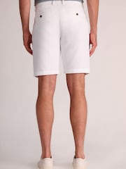 Brook Taverner White Linen Cotton Shorts - Image 2 of 4