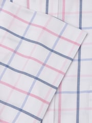 Brook Taverner White Tattersall Check Oxford Cotton Short Sleeve Shirt - Image 6 of 6