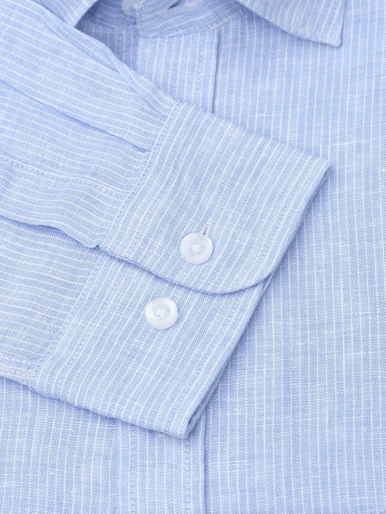 Brook Taverner Blue Lightweight Shirt - Image 8 of 8