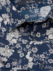 Brook Taverner Blue Floral Print Cotton Shirt - Image 4 of 5
