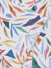 Brook Taverner Blue Multicolour Abstract Watercolour Leaf Print Short Sleeve Shirt - Image 6 of 6